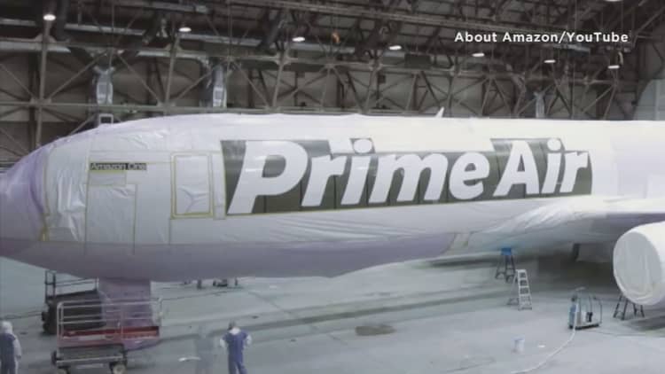 Amazon launches its first branded cargo plane