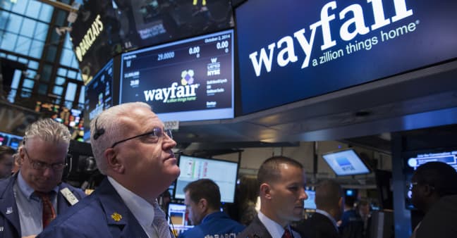 Wayfair shares surge 17% after furniture retailer cuts losses by more than $100 million
