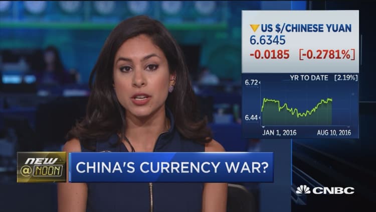 China's currency war?