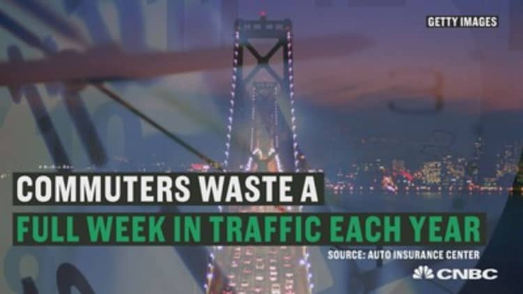 Commuters waste a full week in traffic each year