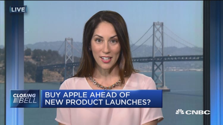 Buy Apple ahead of new product launches?