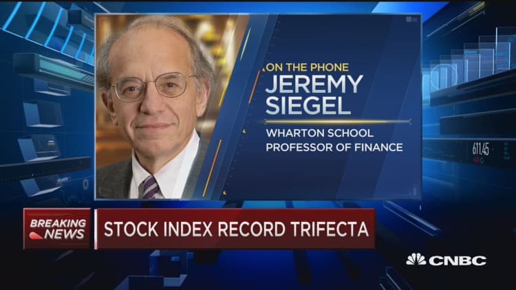 Stock index record trifecta