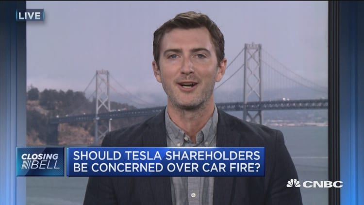 Should Tesla shareholders be concerned over car fire?