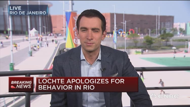 Lochte apologizes for behavior in Rio