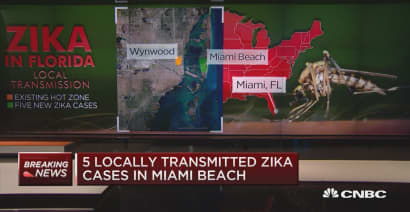 New Zika transmission area in Miami Beach