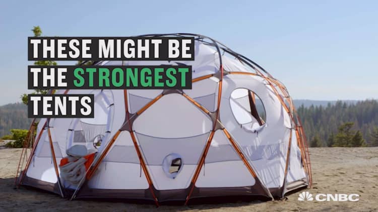 The tent that can be set up in gale-force winds