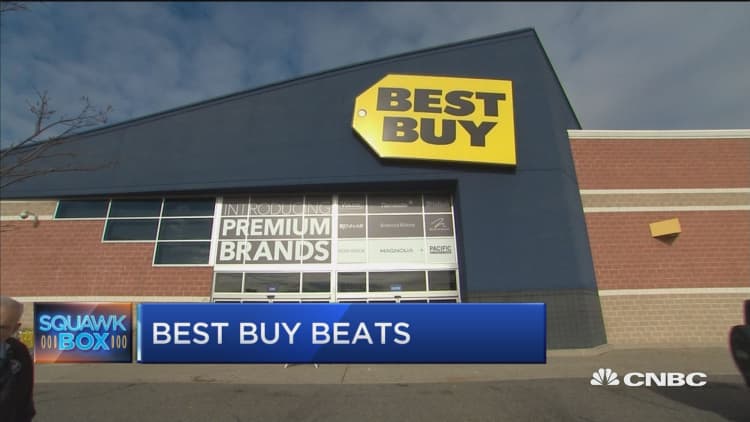 Best Buy beat give stock a boost