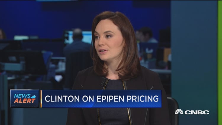 Clinton: EpiPen price hikes by Mylan 'outrageous'