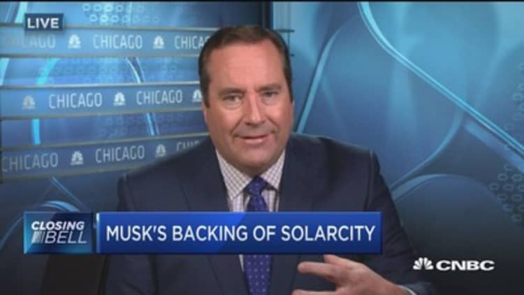 Musk's backing of SolarCity