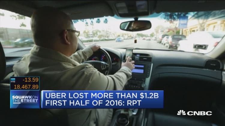 Uber lost more than $1.2B first half of 2016: Report