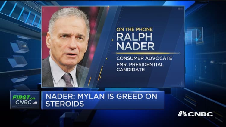 Nader: Mylan is 'greed on steroids'