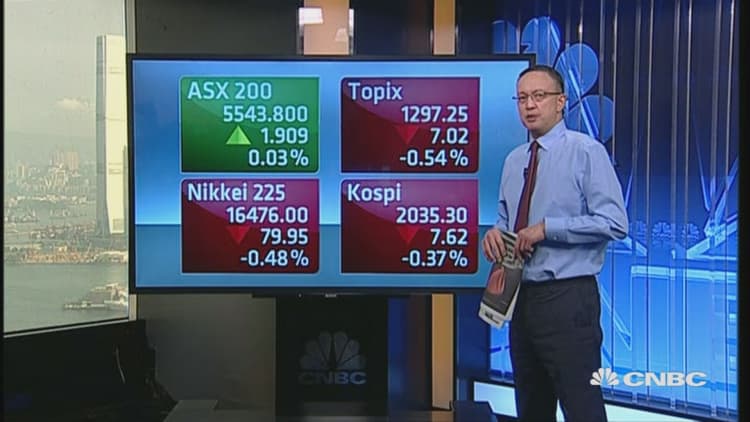Asian markets open mixed ahead of Yellen's speech