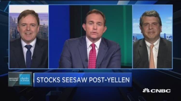 Trading Nation: Stocks seesaw post-Yellen
