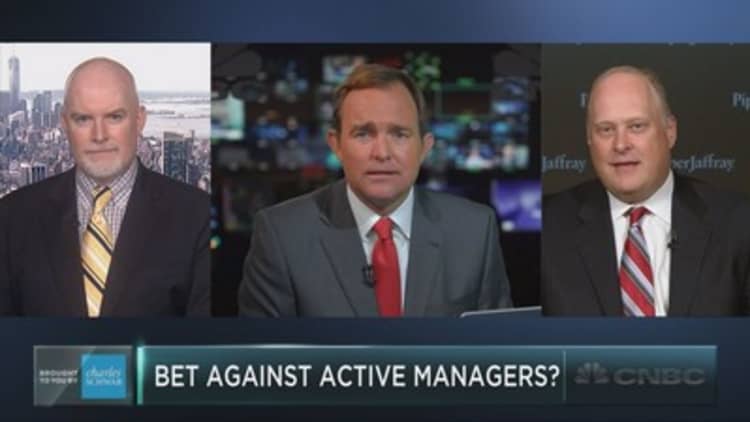 Bet against active managers?
