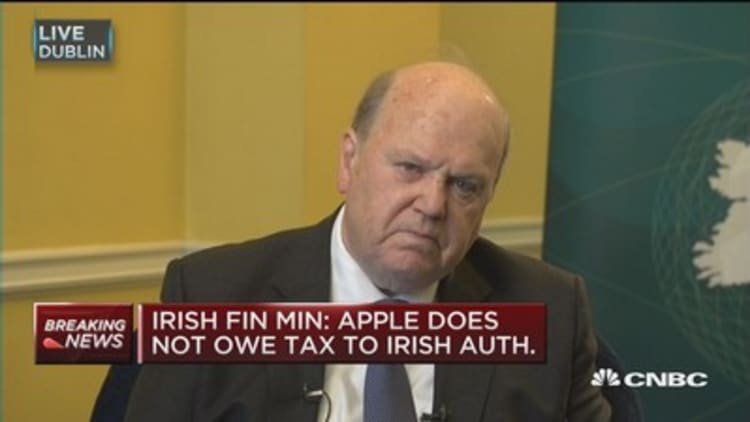 Irish Fin Min: Apple paid all tax, EU overreaching