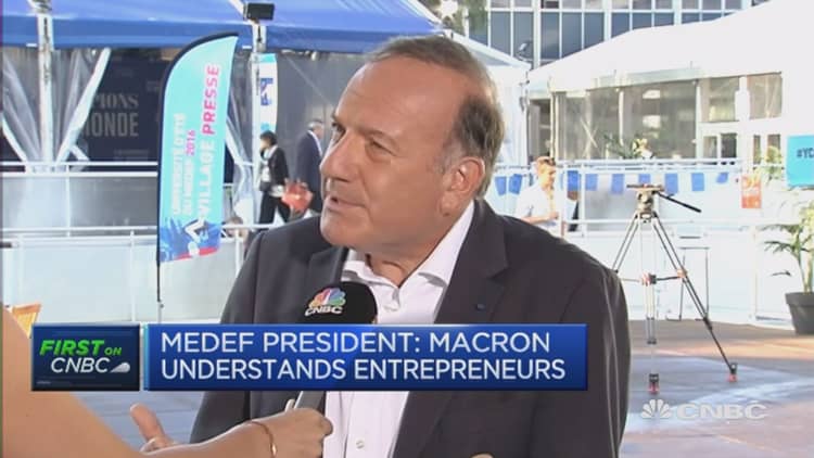 Macron's business experience an asset: MEDEF President