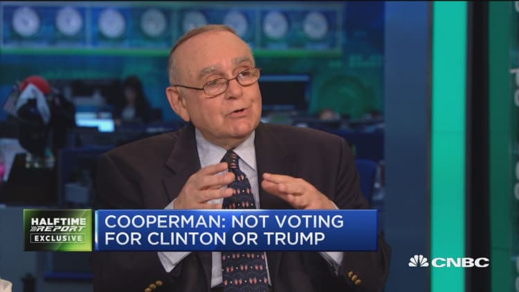 Cooperman: Not voting for Clinton or Trump