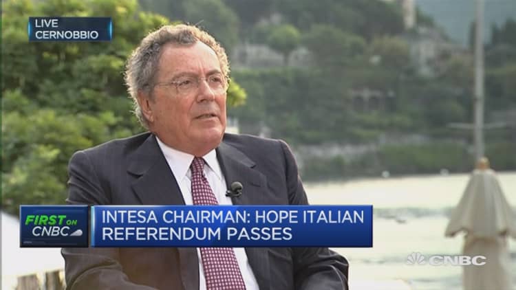 Italy needs to restart development: Intesa Sanpaolo chair