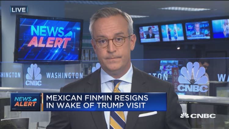 Mexican finmin resigns in wake of Trump visit
