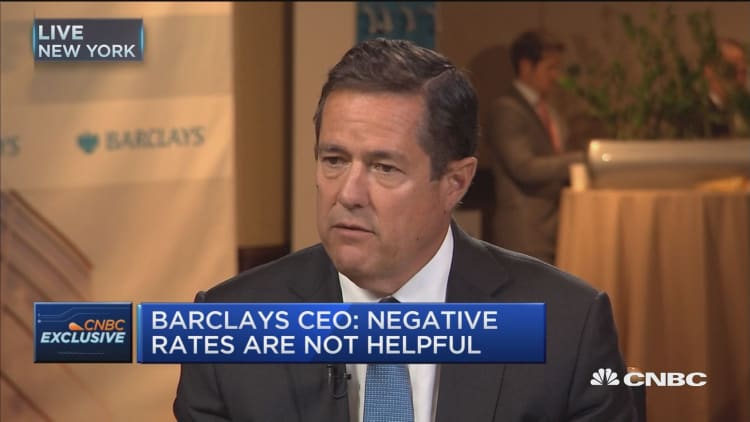 Barclays CEO: Negative rates are not helpful