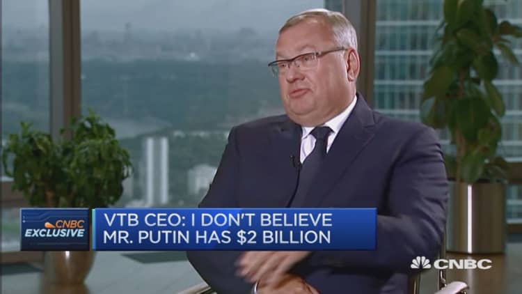 I don't believe Putin has $2 billion: VTB CEO