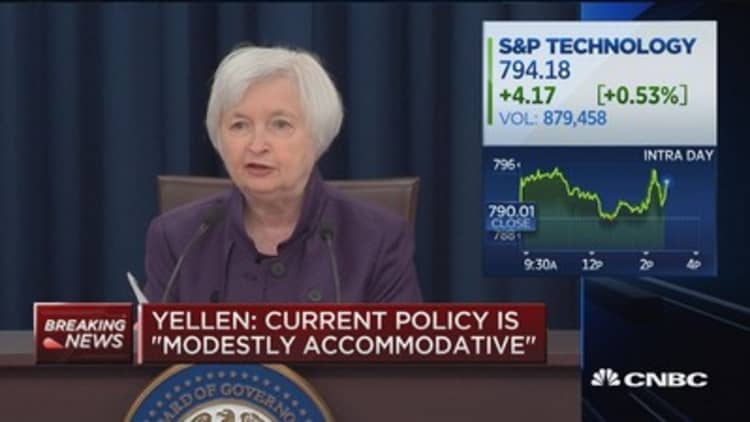 Yellen: Policy not on pre-set course