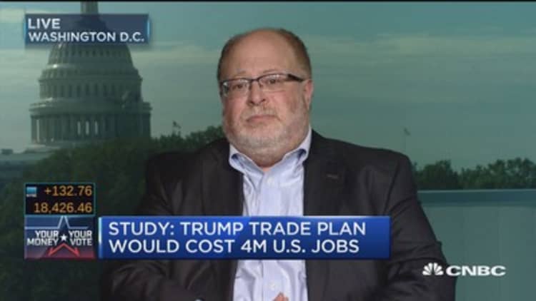 Study: Trump trade plan would cost 4M U.S. jobs