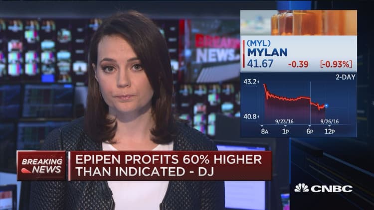 Mylan EpiPen profits higher than it told Congress - DJ