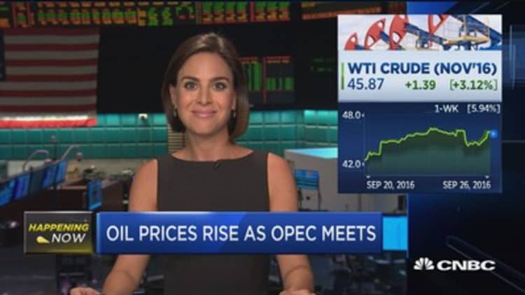 Oil prices rise as OPEC meets