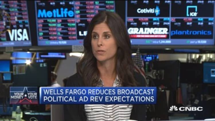 Wells Fargo reduces broadcast political ad revenue expectations