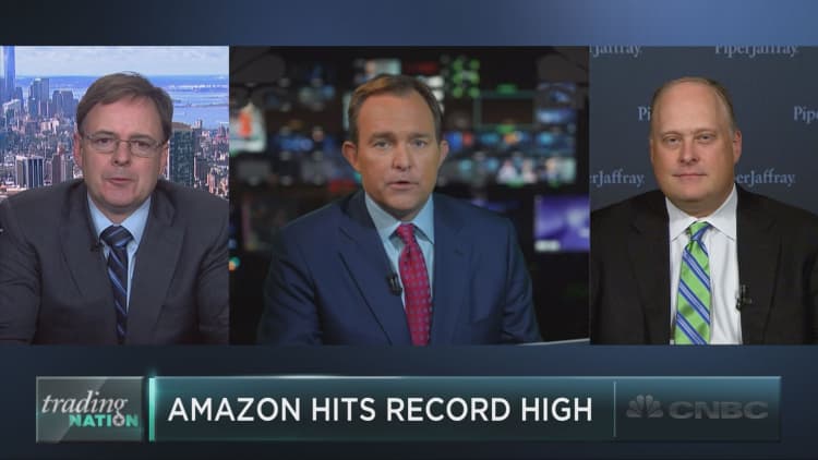 Amazon hits record high
