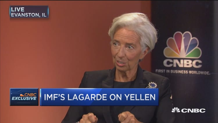 Lagarde: Fed will determine best time to raise