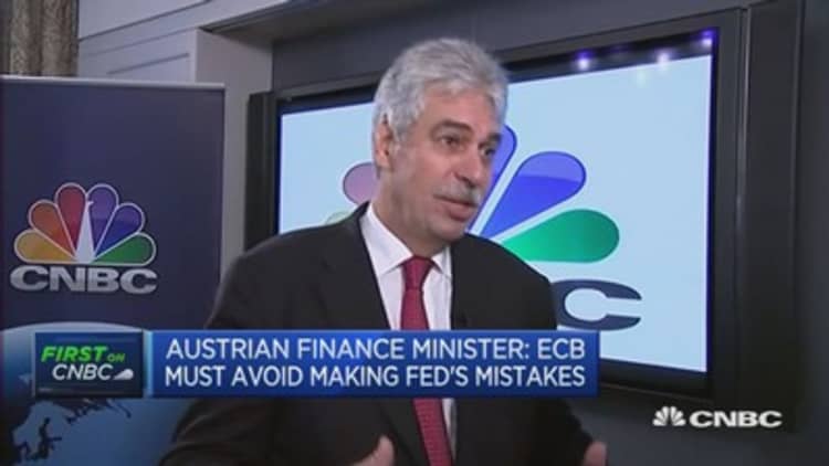 ECB started QE easing too late: Austrian fin min