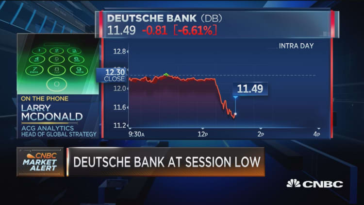 McDonald on Deutsche Bank: Similar dynamic to Lehman