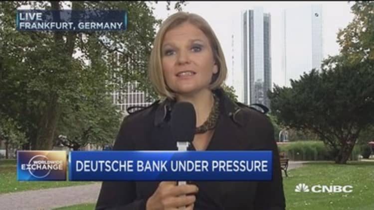 Deutsche Bank under pressure
