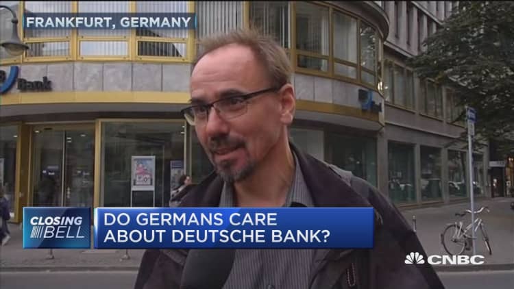Do Germans care about Deutsche Bank?