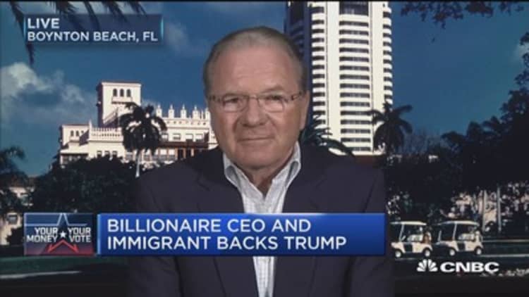Billionaire CEO and immigrant backs Trump