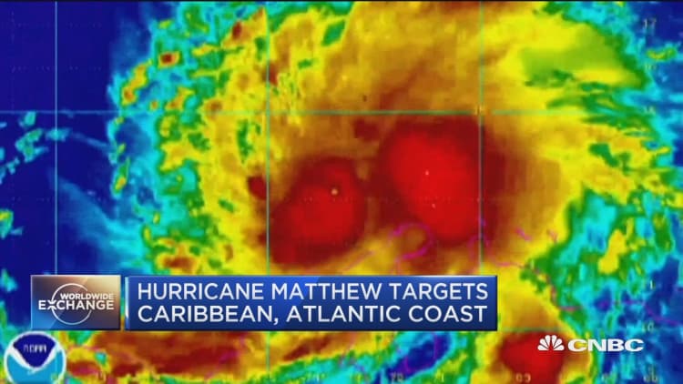 Hurricane Matthew takes aim at Atlantic Coast 