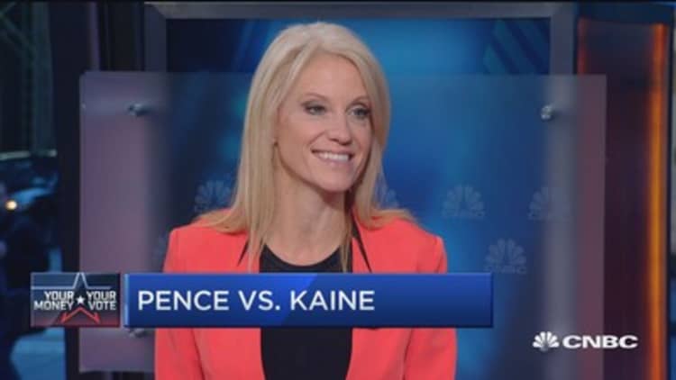Pence will go after Clinton's record: Kellyanne Conway