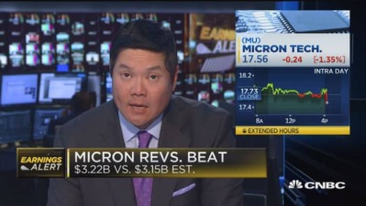 Micron revs. beat
