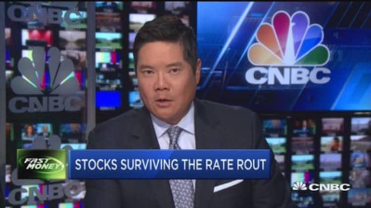 Stocks surviving the rate rout