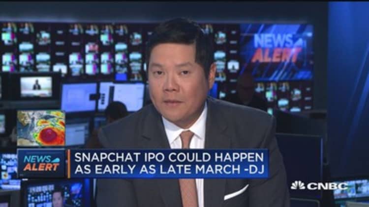 Snapchat IPO could value firm at $25B or more -DJ