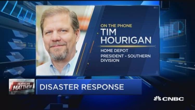 Home Depot activates disaster response center