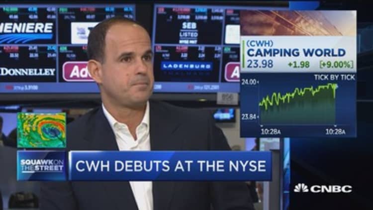 Camping World opens for trading 