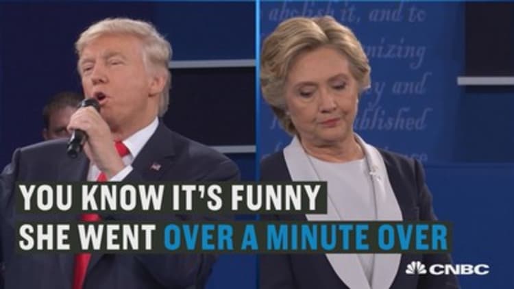 In second debate, Trump complains about interruptions