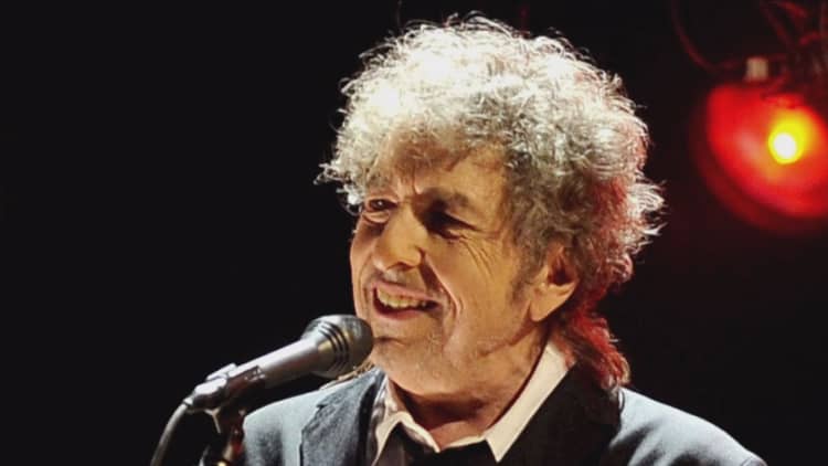 Bob Dylan wins the Nobel Prize for Literature
