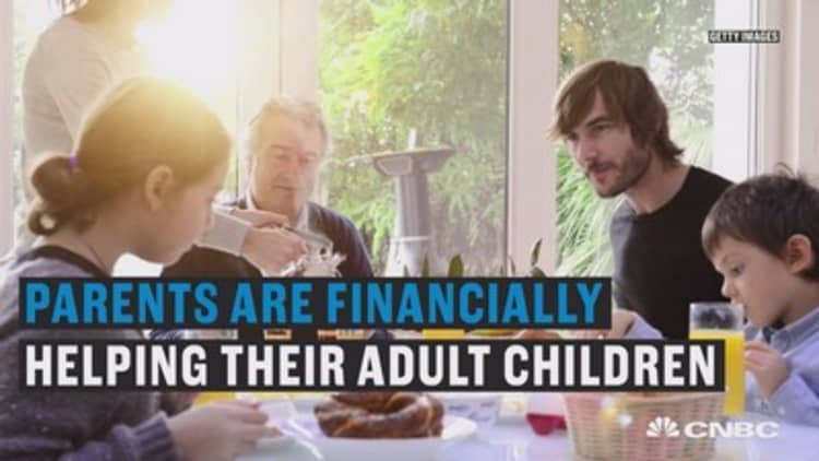 Parents are financially helping their adult children