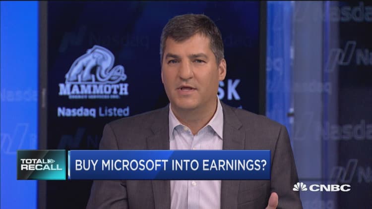 Buy Microsoft into earnings? 