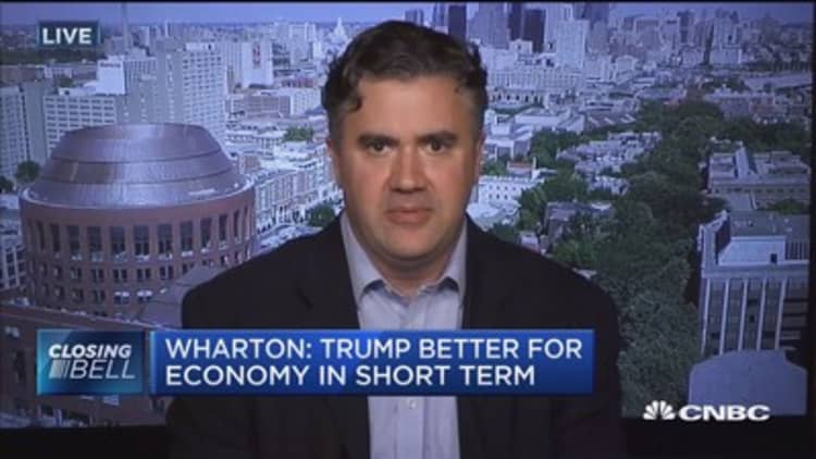 Wharton: Trump better for economy short term, Clinton long term