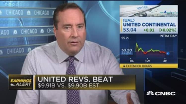 United Continental beats on top & bottom lines